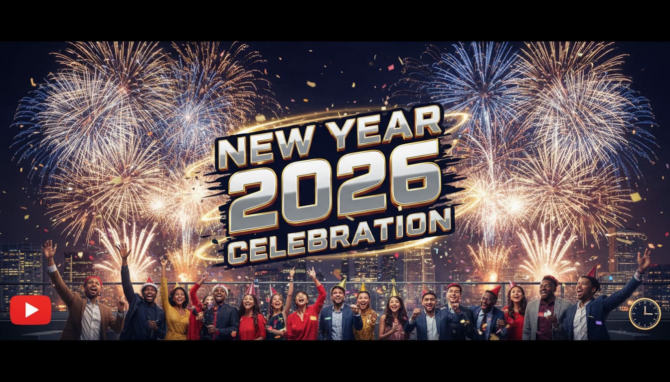 YouTube Happy New Year Thumbnail