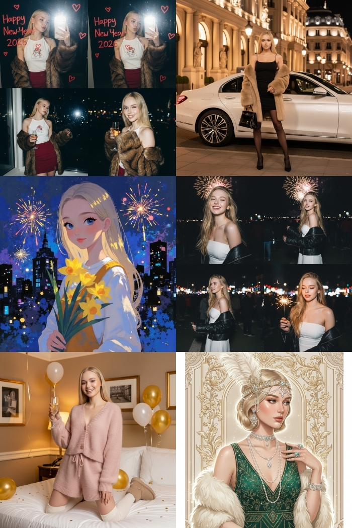 Transform yor photos into NYE vibe