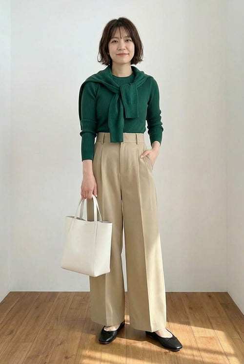 お花見デートコーデ