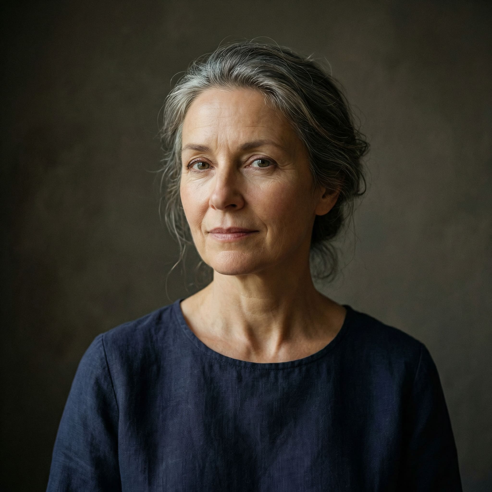 Original photo of mom before AI oil painting transformation