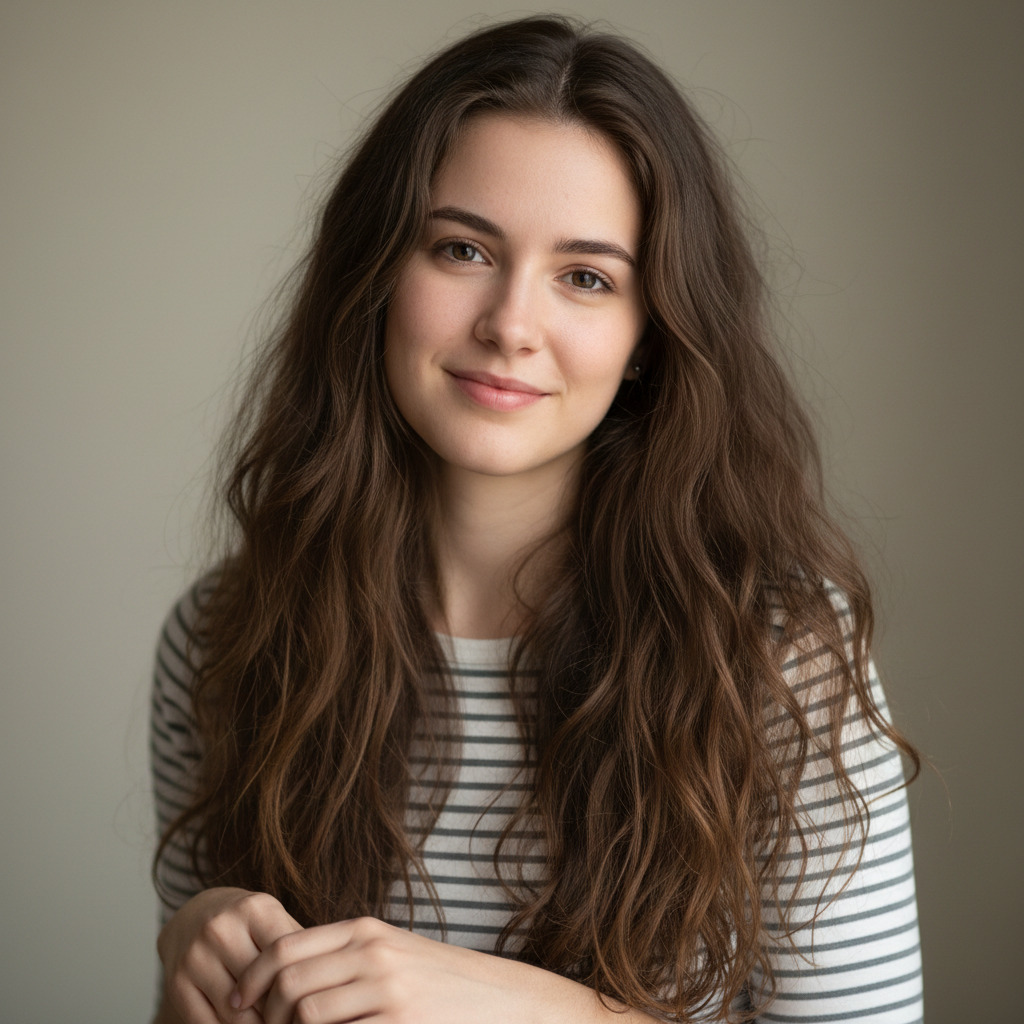 Original portrait photo before AI painting filter