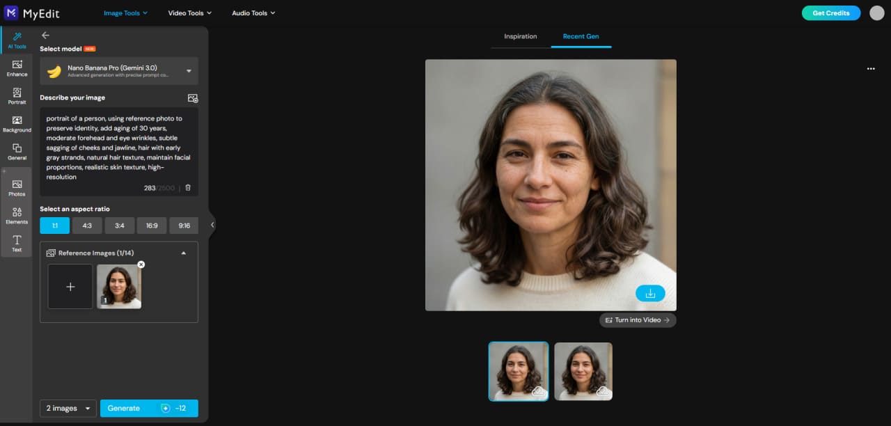 Old age filter result generated in MyEdit