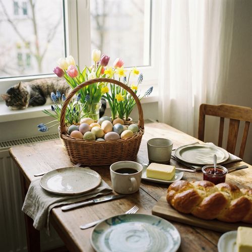 ChatGPT KI-Bild Osterfrühstück