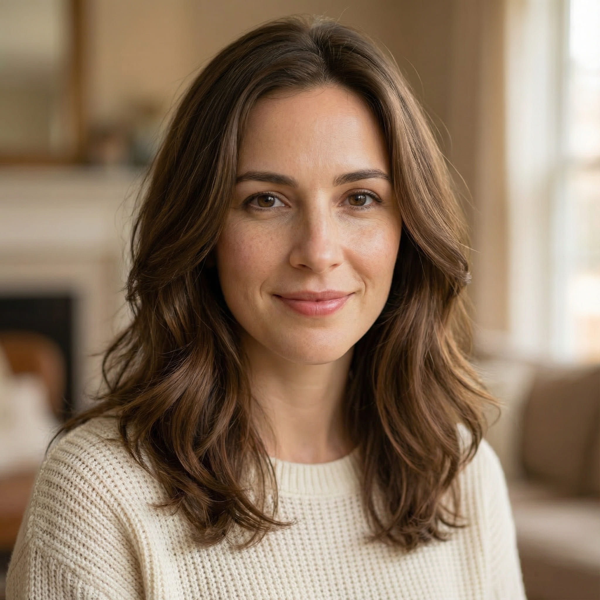 AI-generated oval face balanced hairstyle using Gemini AI