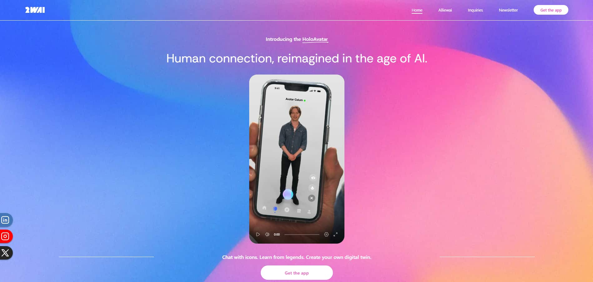 Página principal de 2wai app