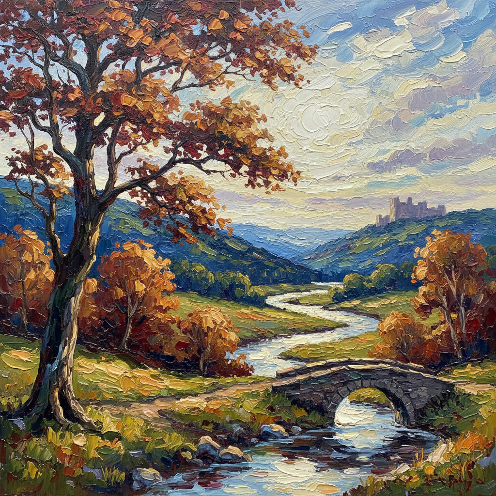 Painterly Brushstroke Scene