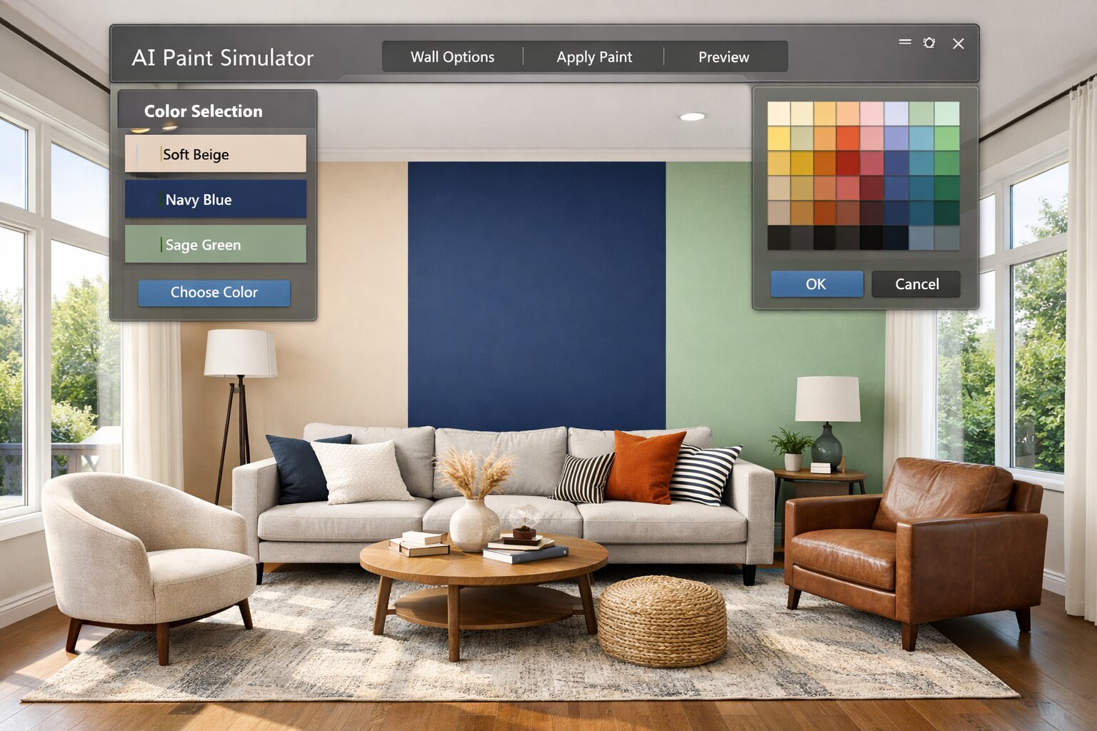 AI Painting Simulator: Visualize Wall Colors Online Before You Paint