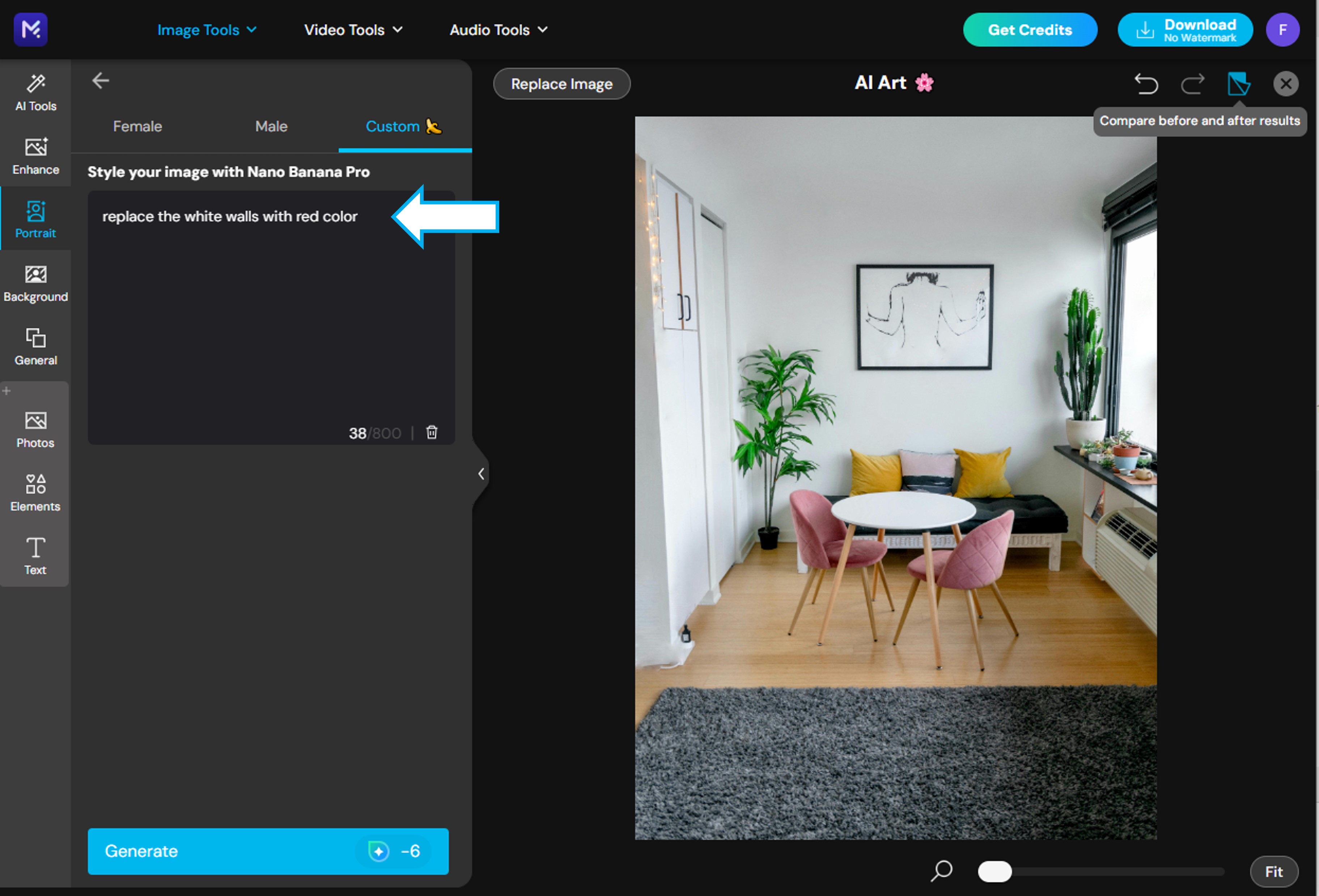 Boîte de prompt simulateur peinture