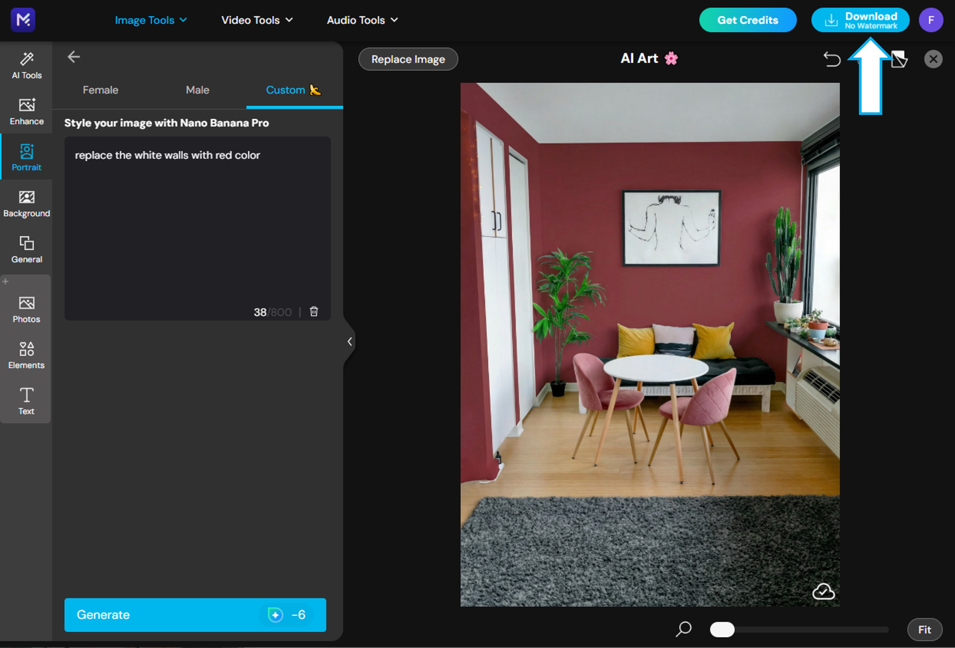 Comparaison couleurs mur simulateur peinture
