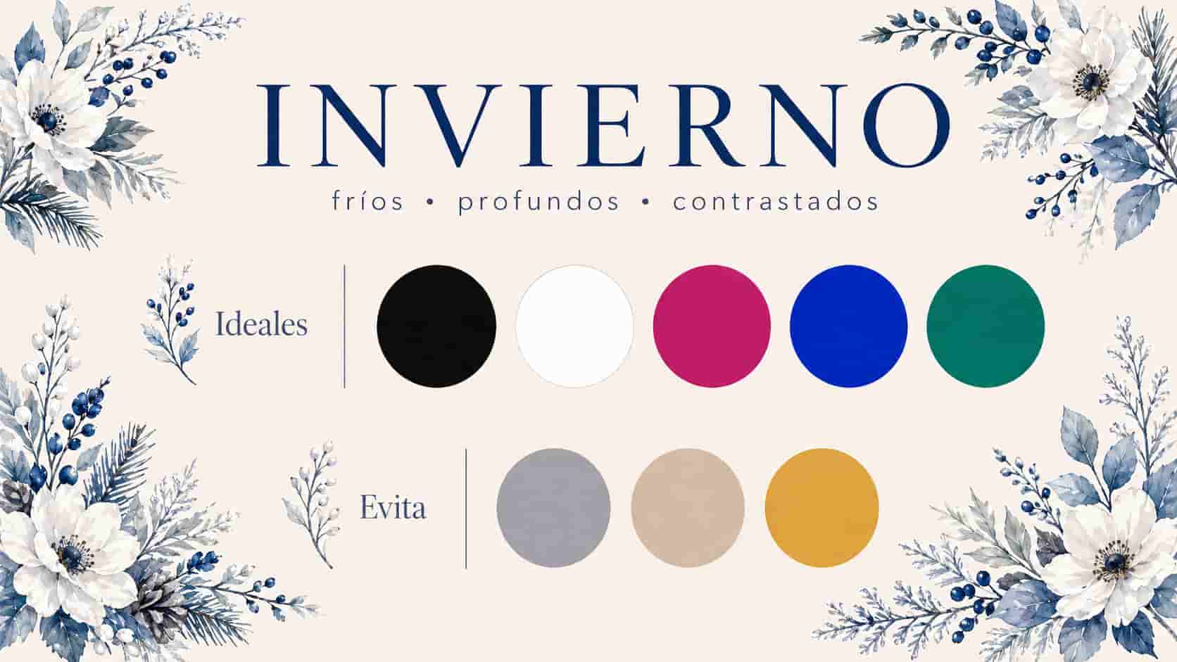 Paleta de colores invierno - análisis de color estacional con ChatGPT