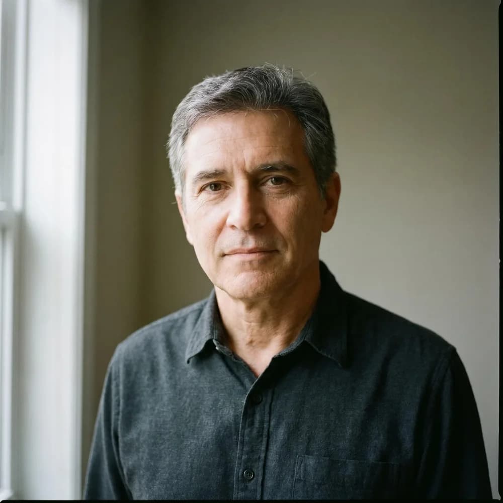 Foto original de papá antes del cambio de fondo con IA