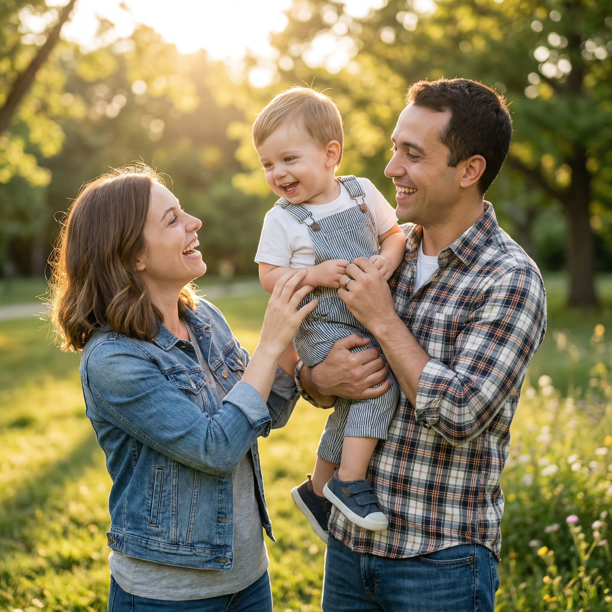 Portrait de famille IA généré après