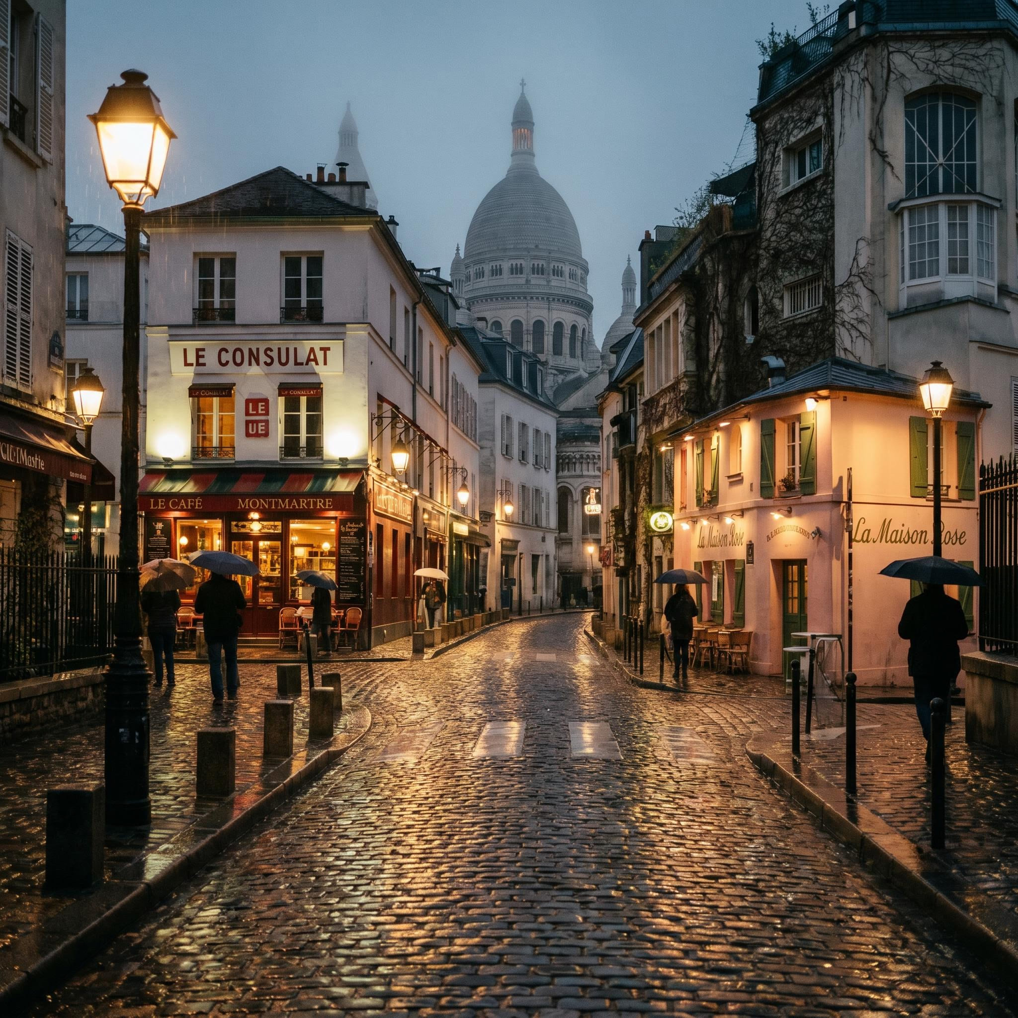 Ruelle Parisienne sous la Pluie
