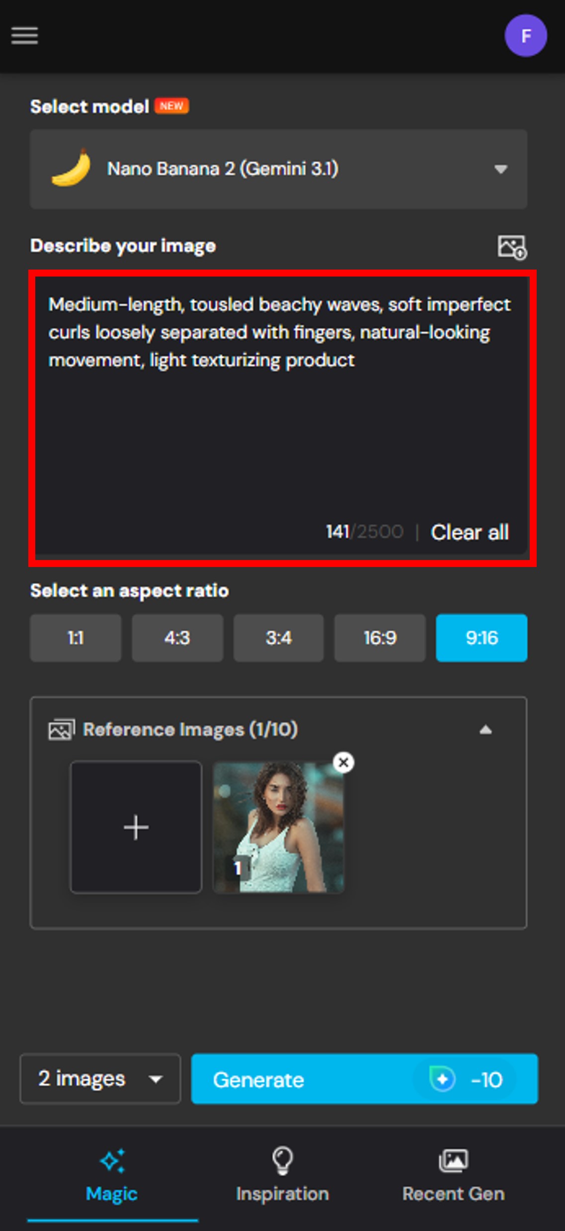Describe your desired party hairstyle on MyEdit