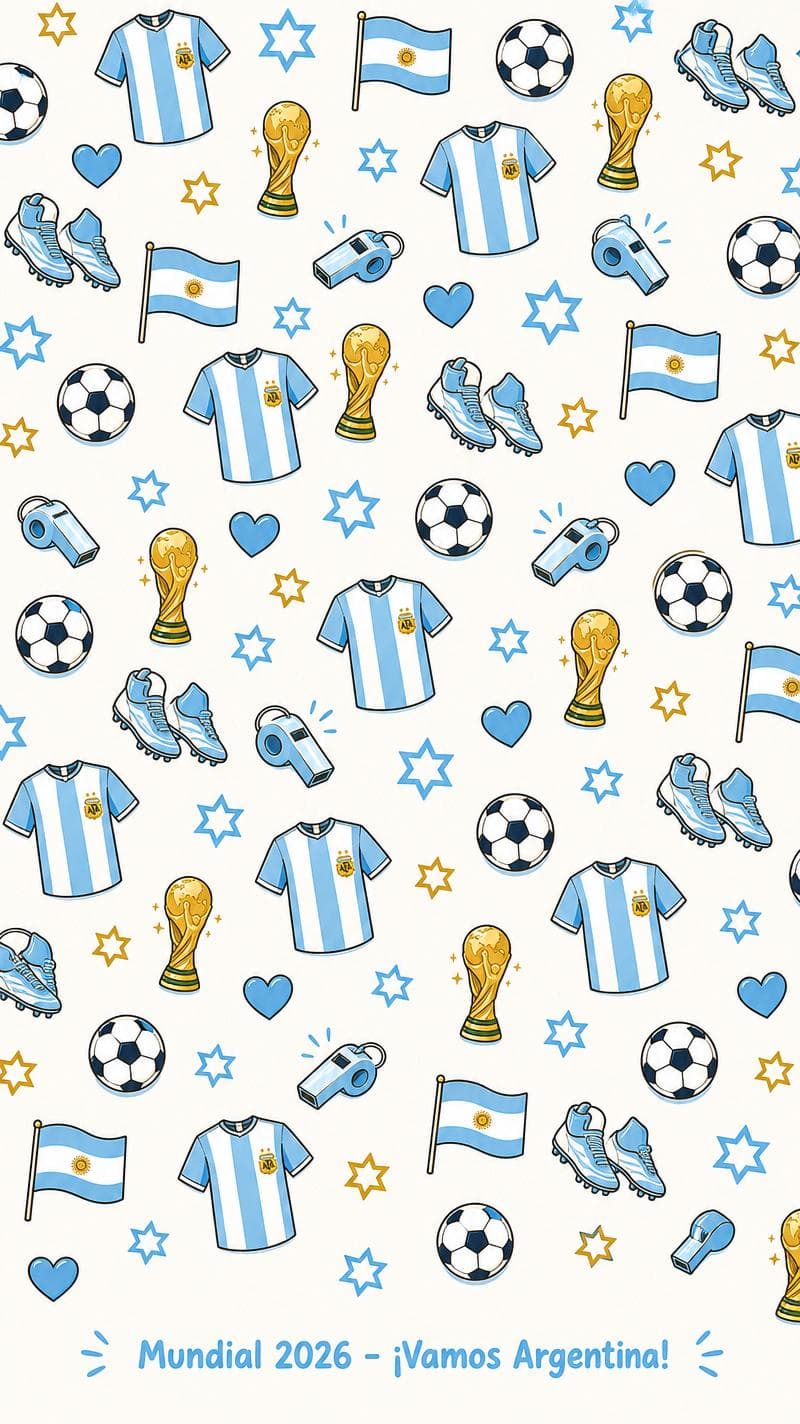 Fondo de pantalla con patrón festivo de la selección nacional para el Mundial 2026, generado con IA