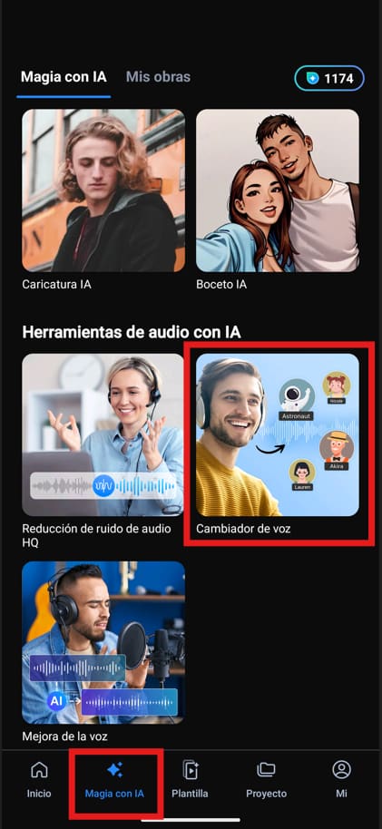 Interfaz de PowerDirector