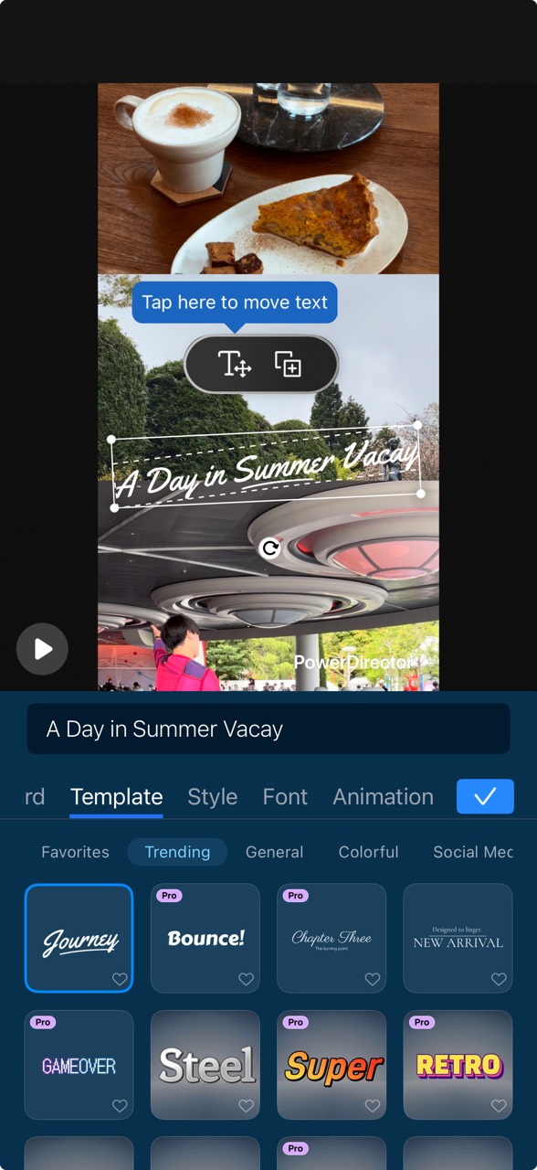 Add captions to Setlog video