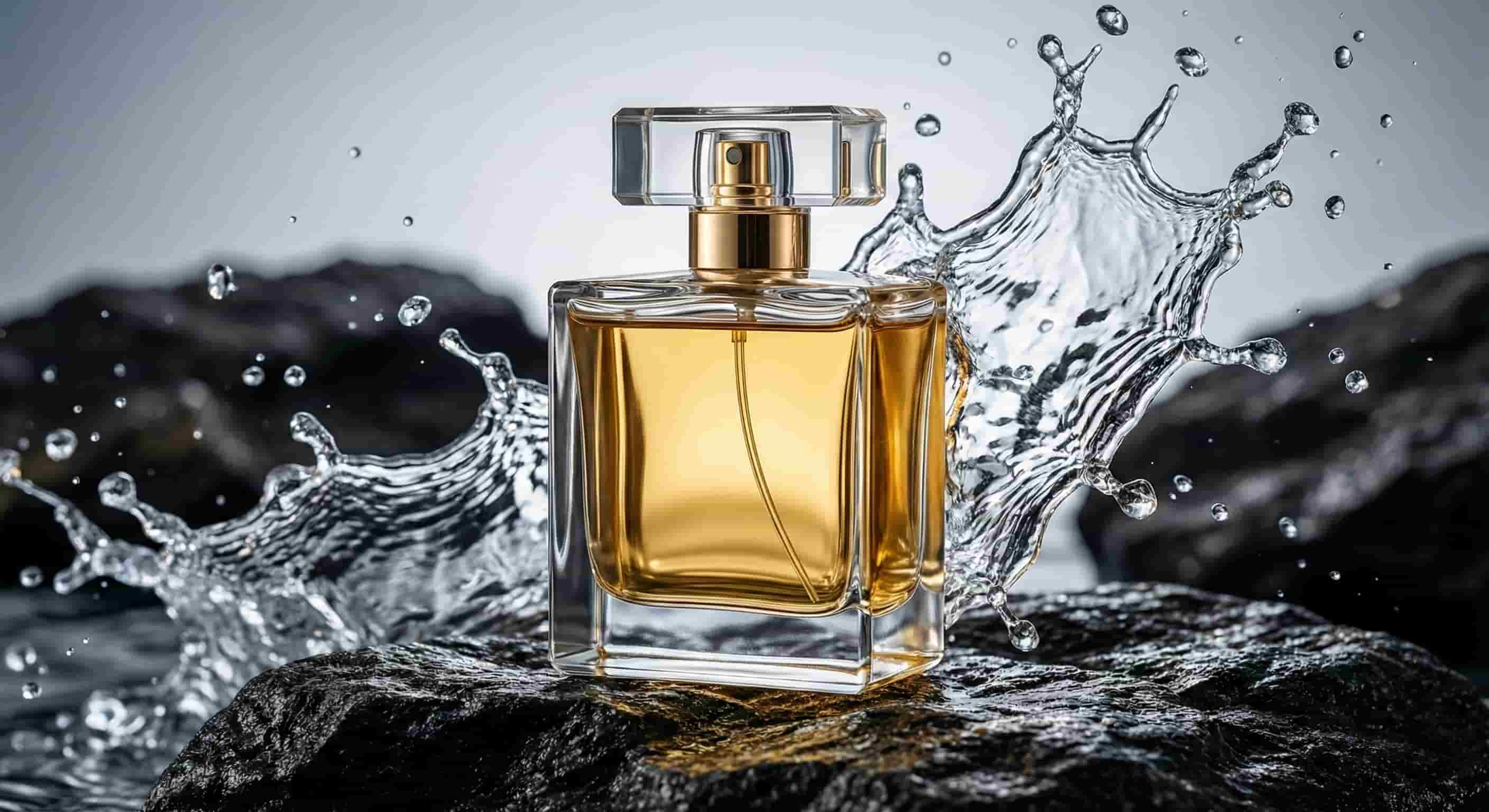 Perfume de cristal generado con un prompt de Nano Banana