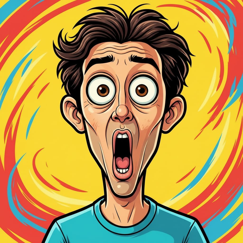 Generated Dramatic Expression Caricature After