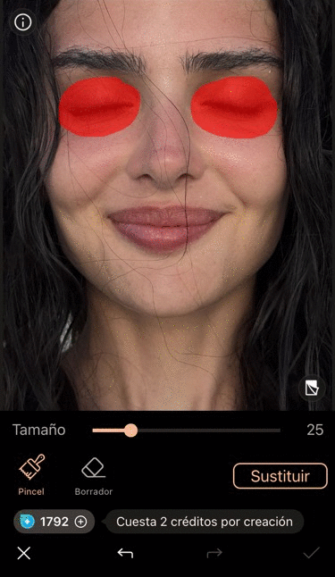 abrir los ojos en una foto