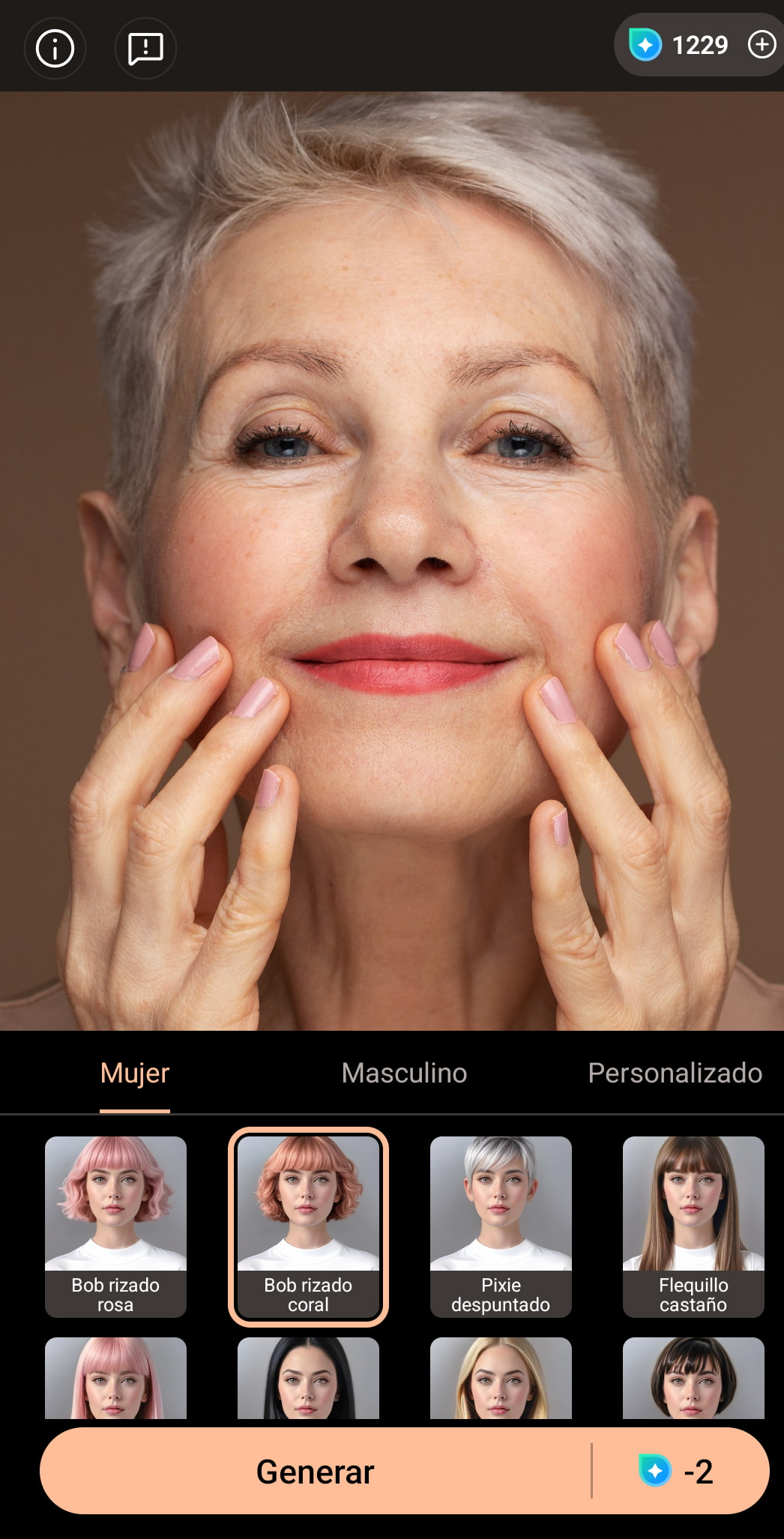 PhotoDirector - Peinado con IA