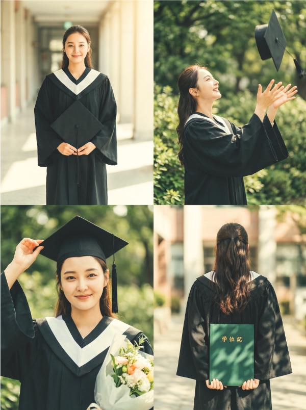 フィルター加工でエモい雰囲気に仕上げた卒業写真