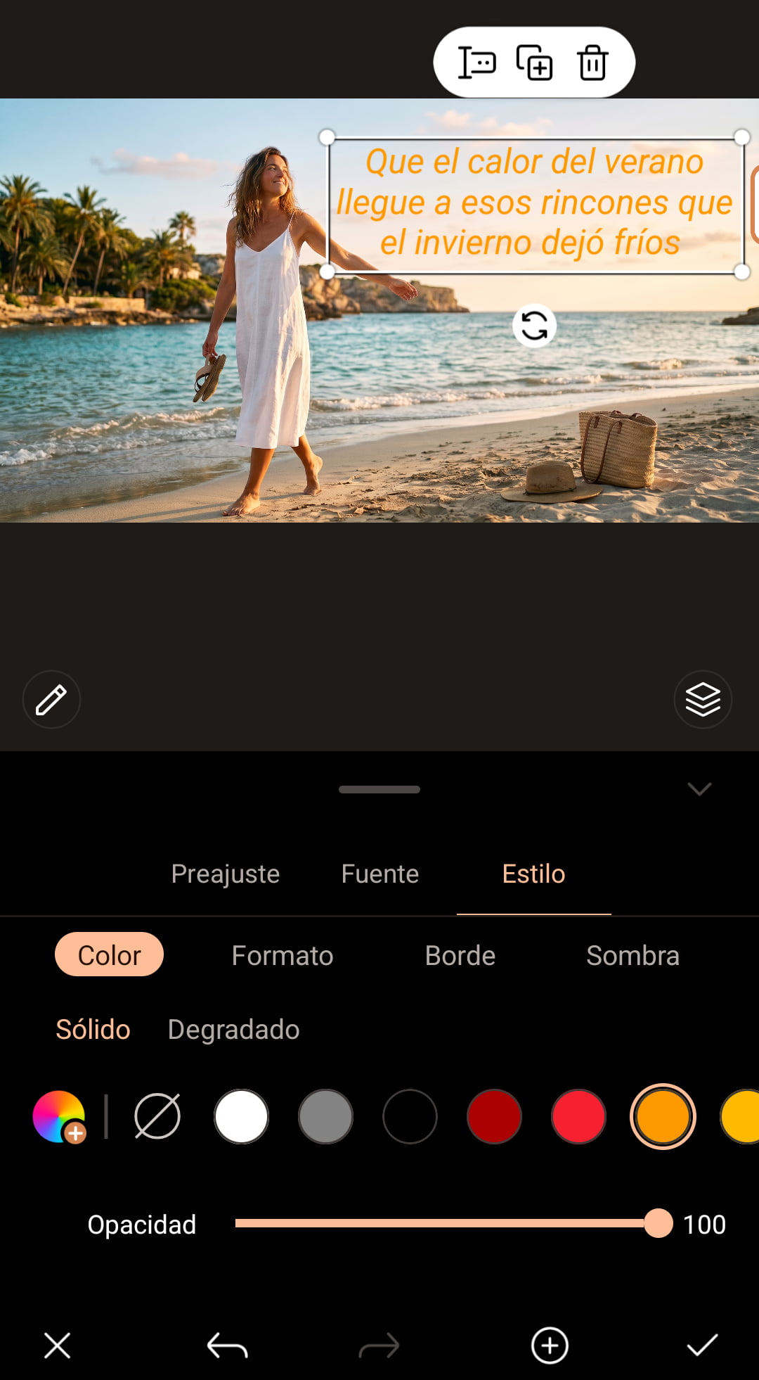 Herramienta de texto en PhotoDirector para añadir frases a fotos