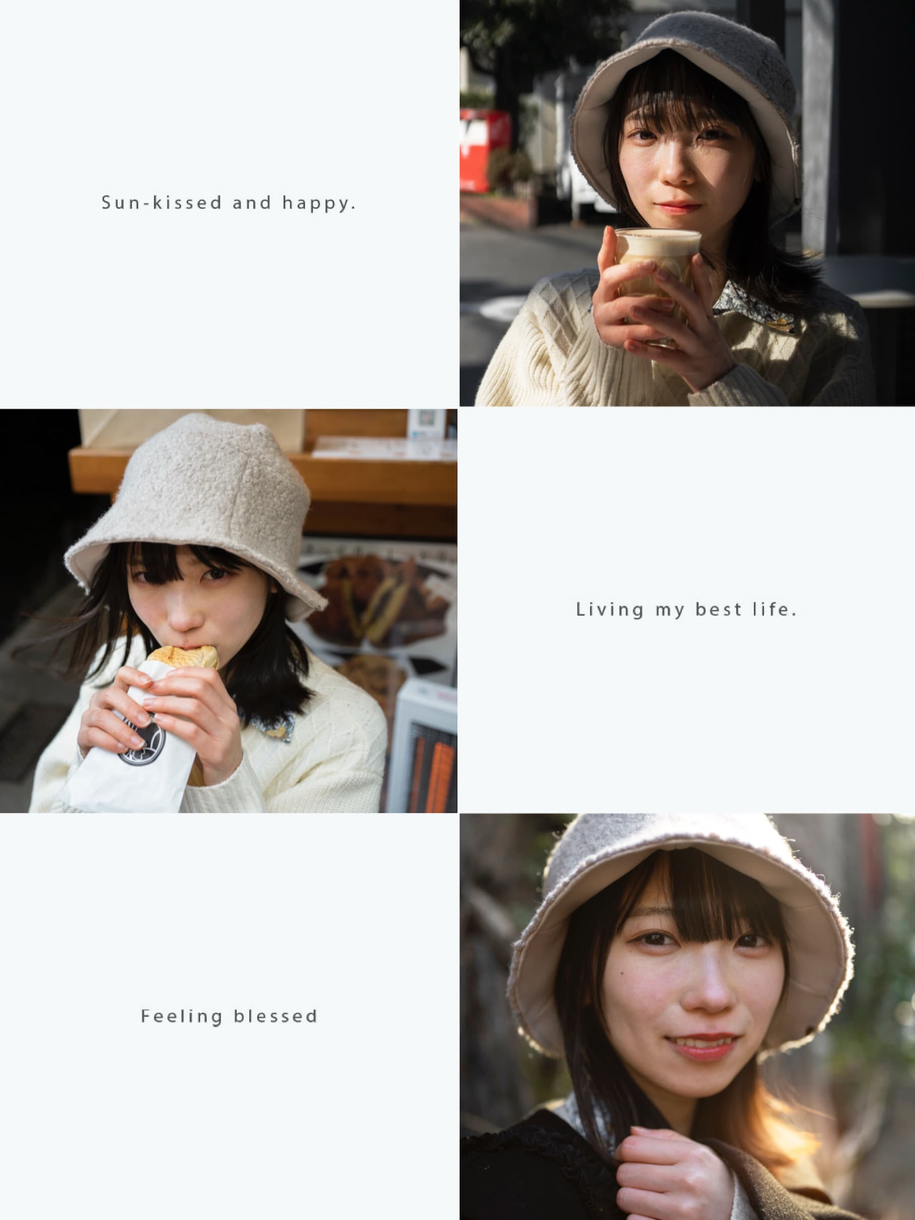 シンプルをテーマにコラージュしたデザイン