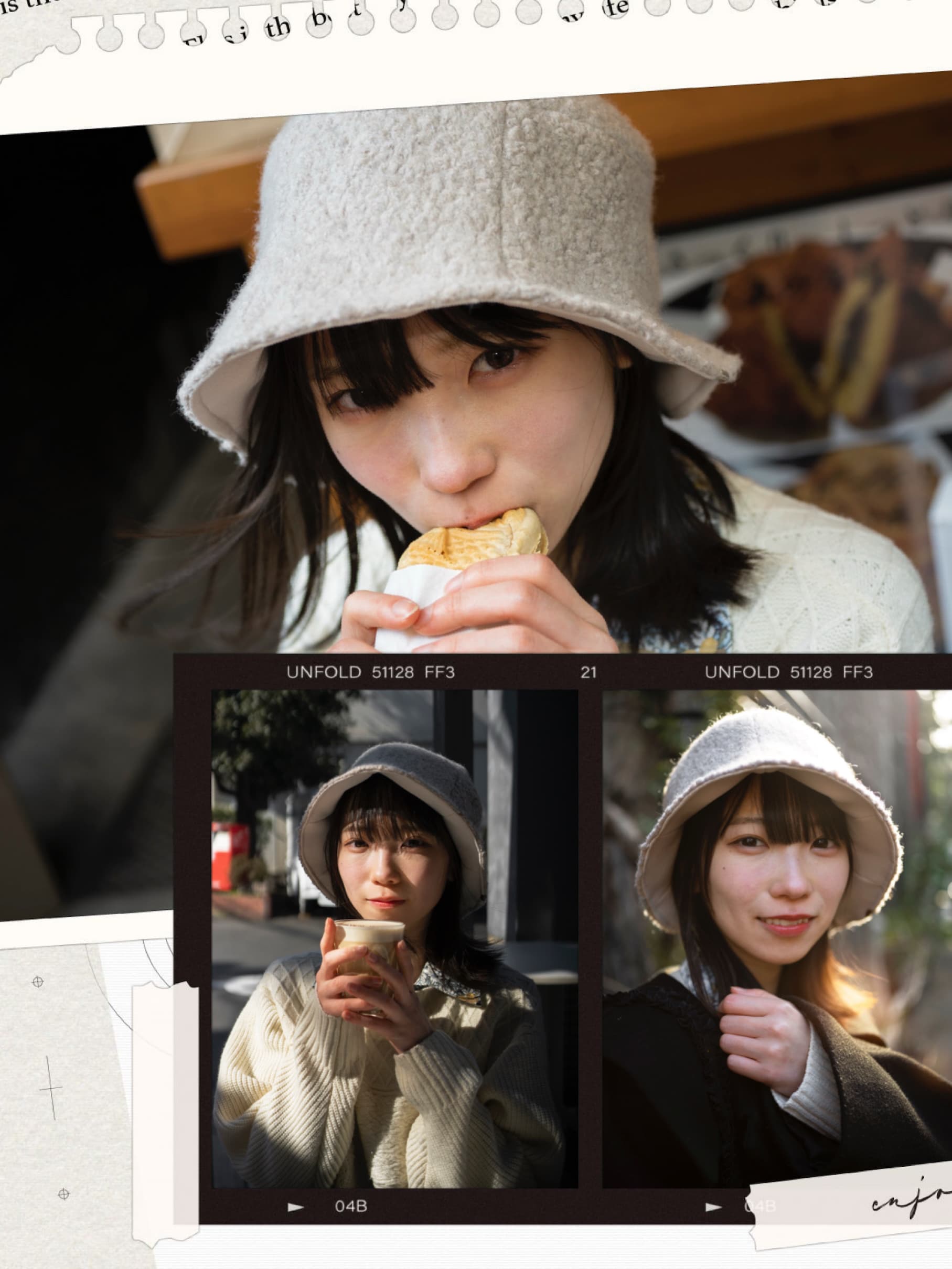 スクラップブックをテーマにコラ