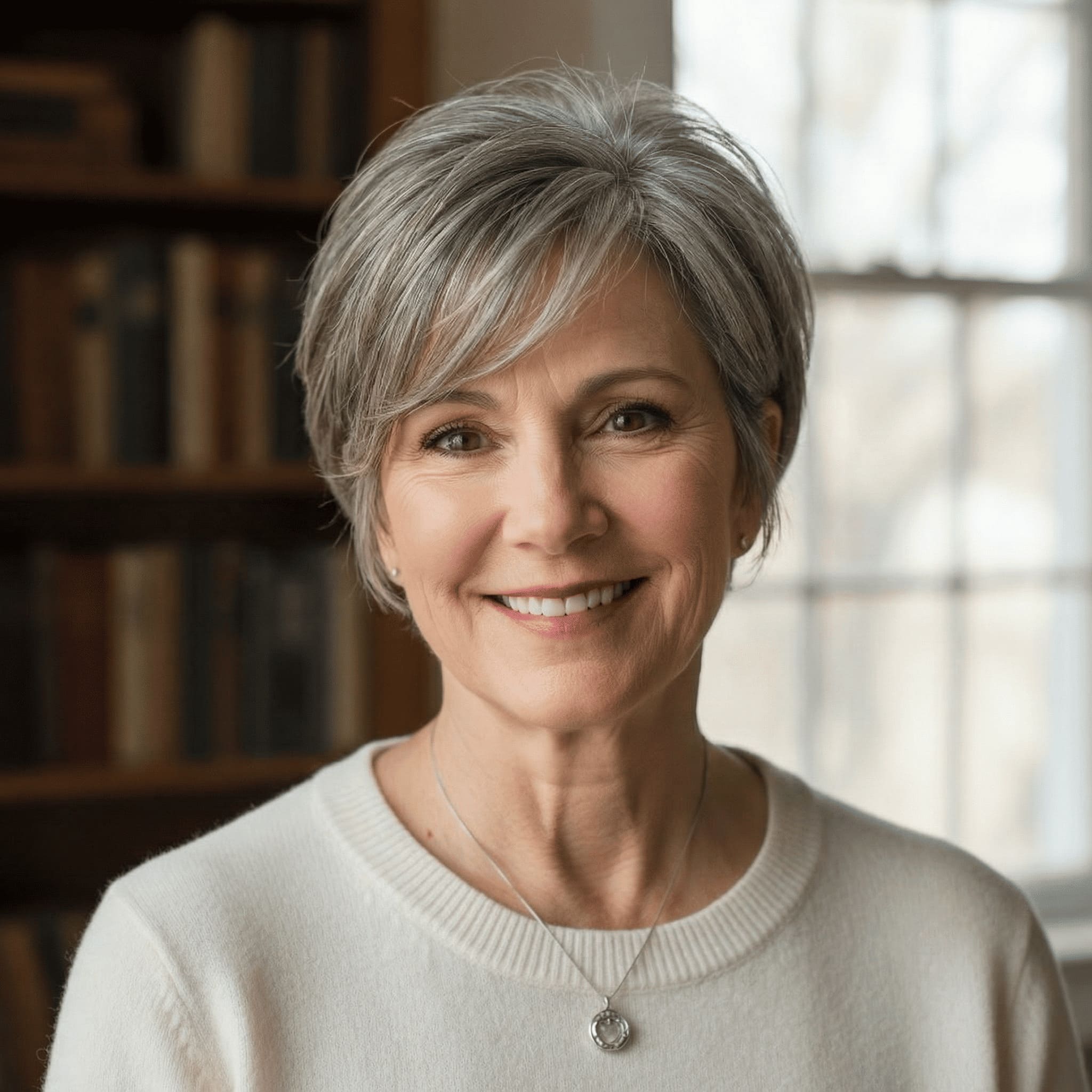 Pixie Long avec Frange Latérale après