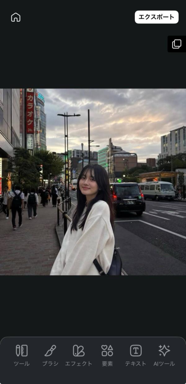 Pixlrの編集画面