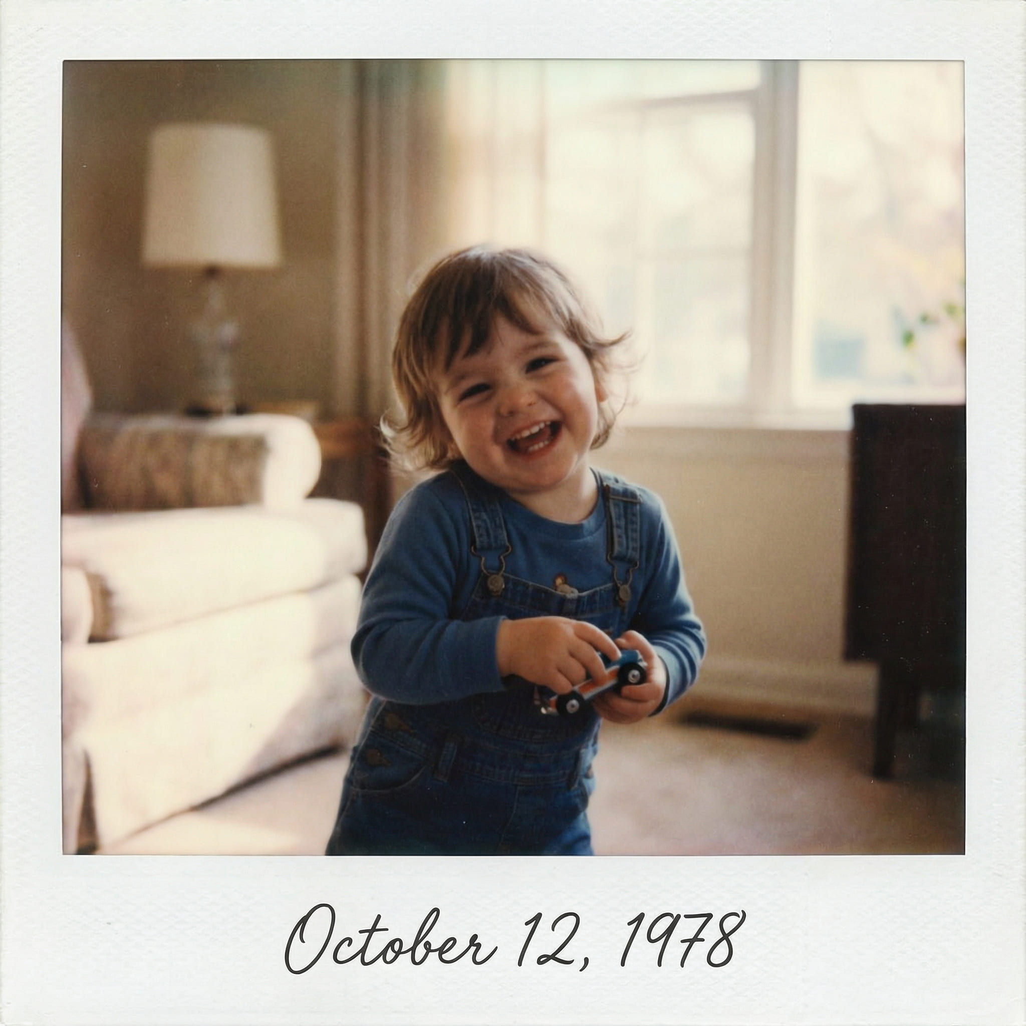 Generated AI Polaroid Child Portrait After