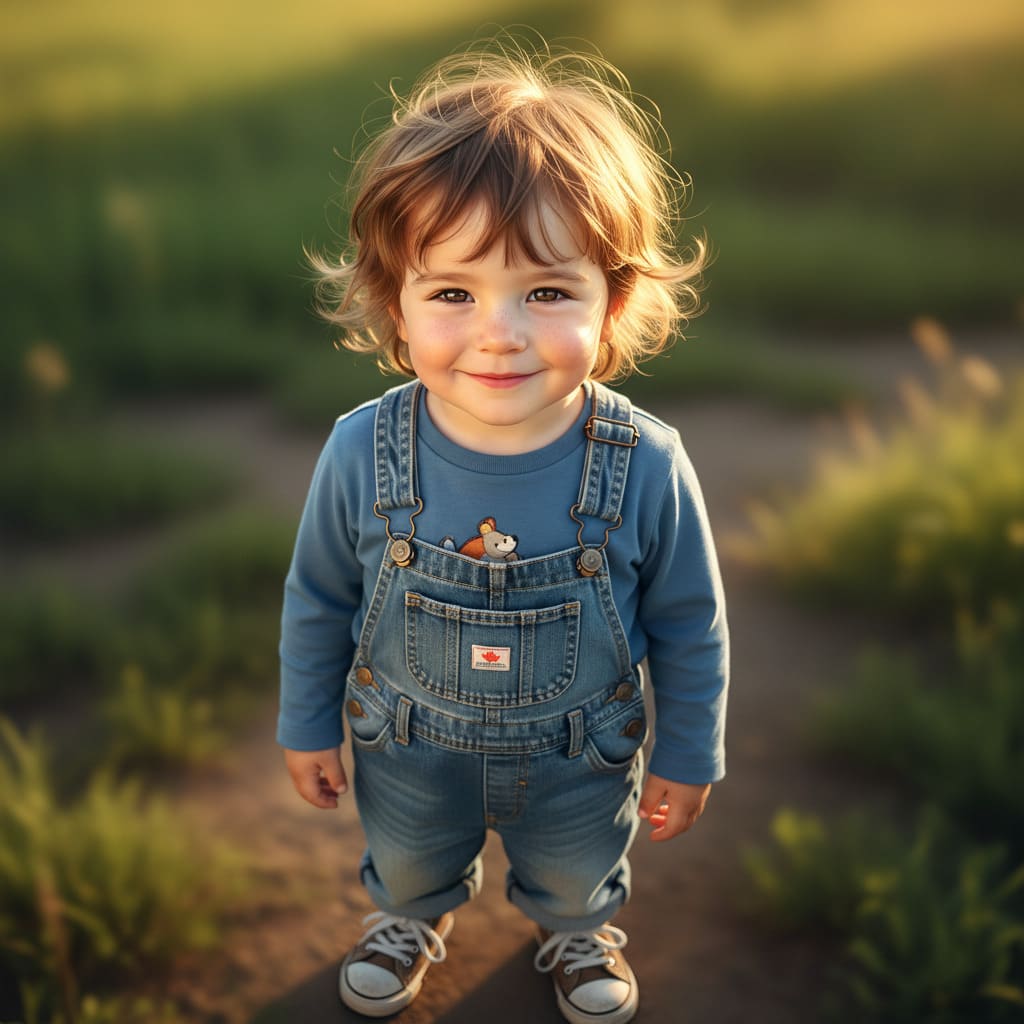 Photo d’enfant de référence avant