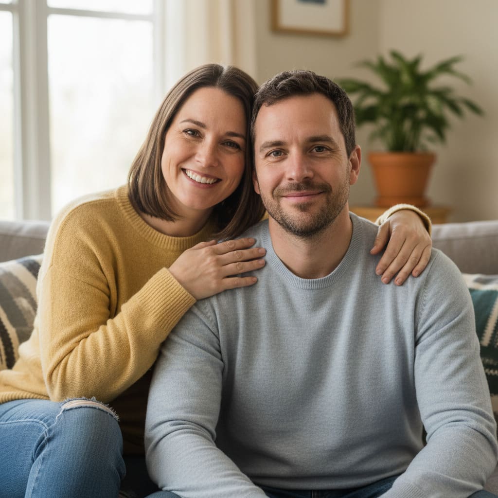 Photo de couple de référence avant