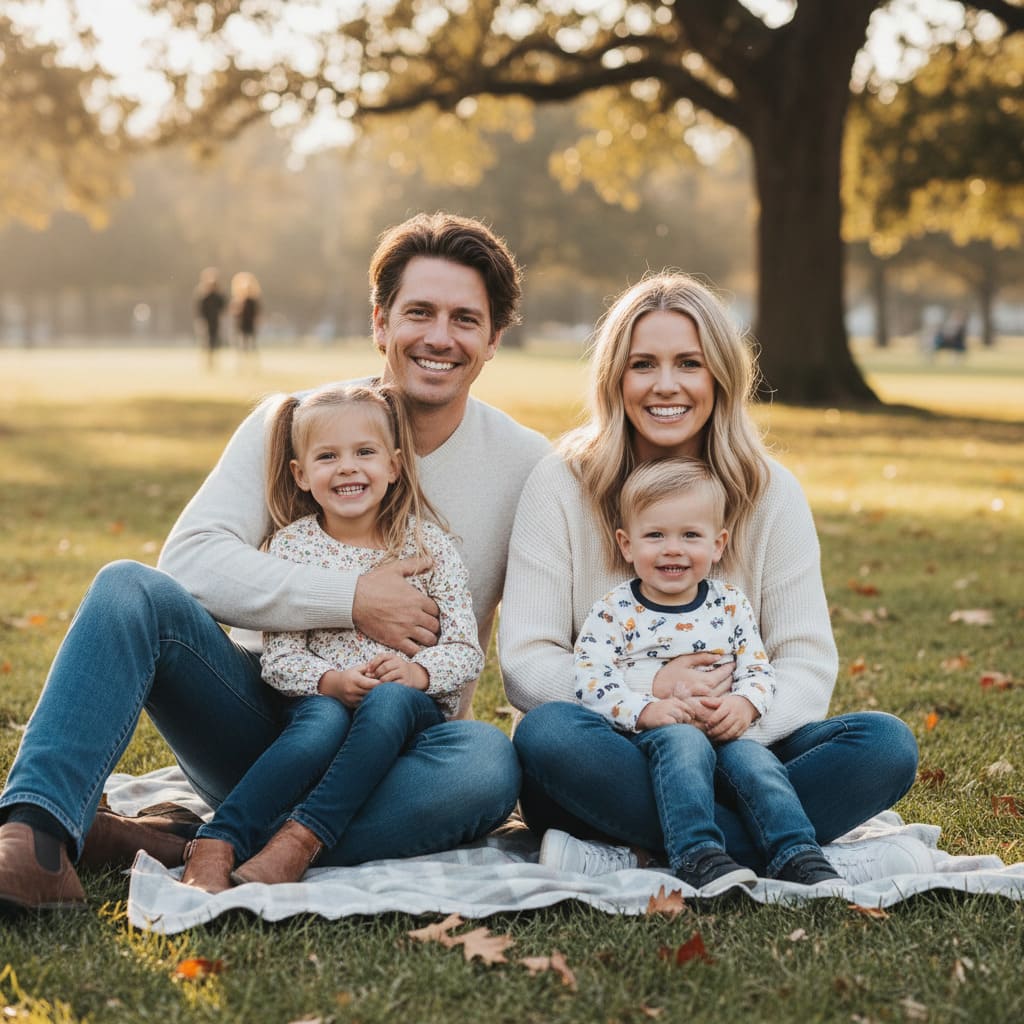 Referenzbild Polaroid-Familienfoto
