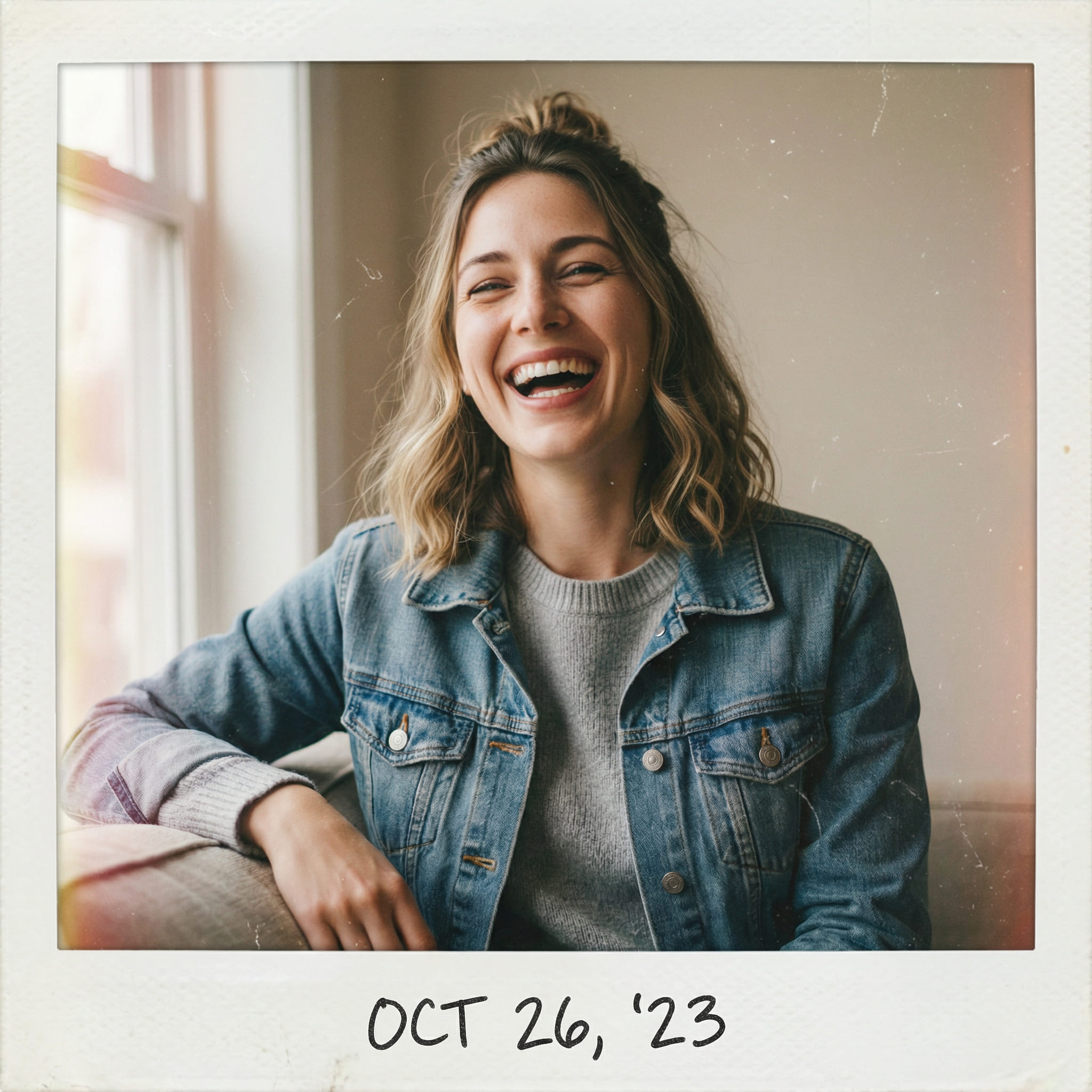 KI-generiertes Polaroid-Porträt