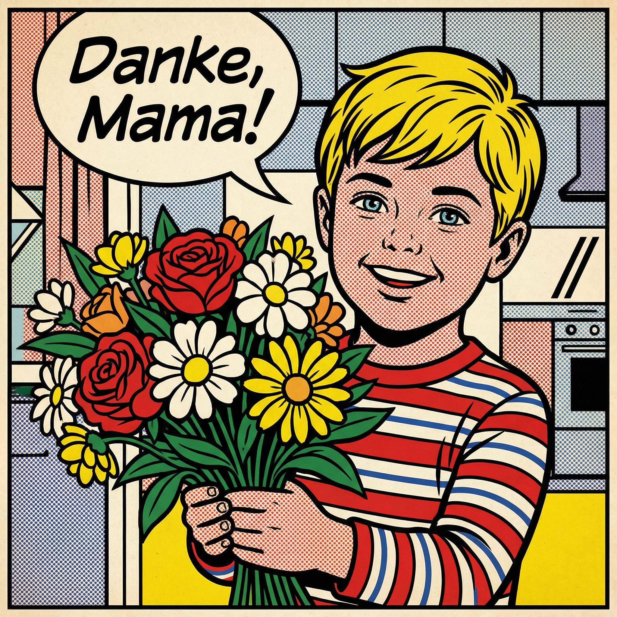 Muttertags-Gruß im Pop-Art-Look