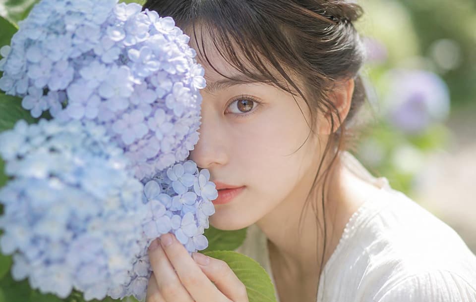 紫陽花ポートレートサンプル