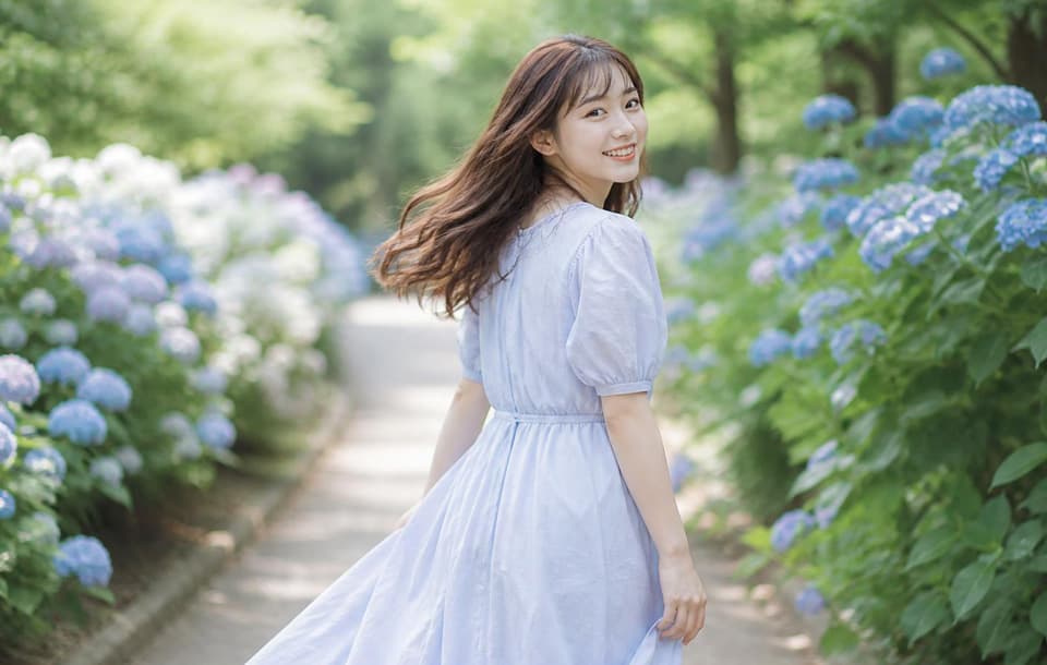 紫陽花ポートレートサンプル