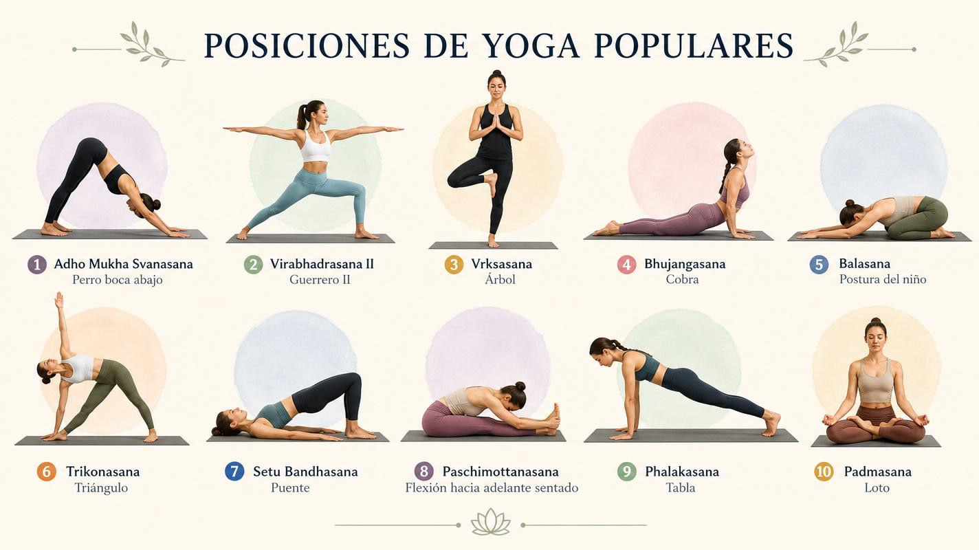 Posiciones populares de yoga para el Día Internacional del Yoga