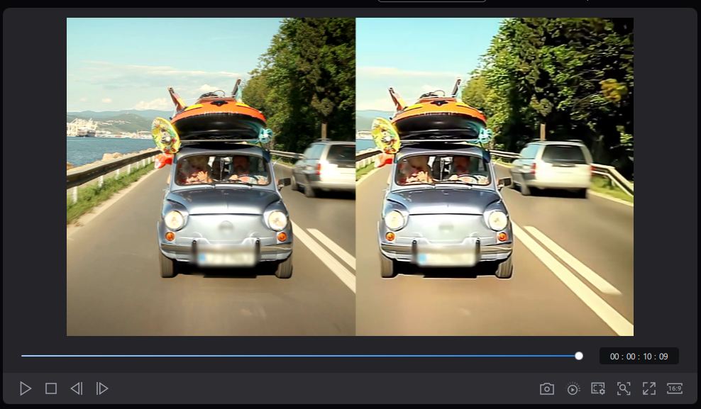 Video Enhancer Ergebnis in PowerDirector 365