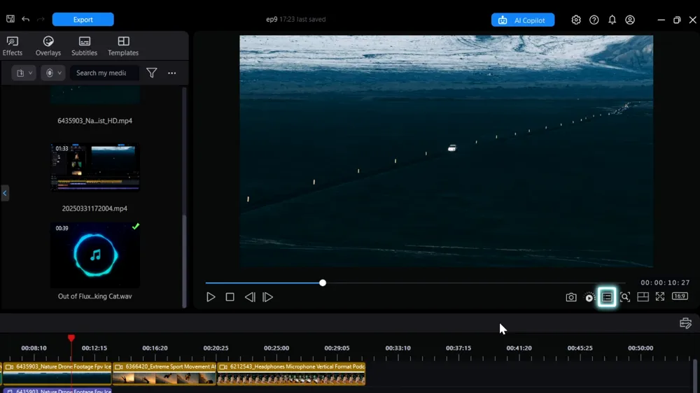 The menu icon highlighted at the bottom right of the preview window