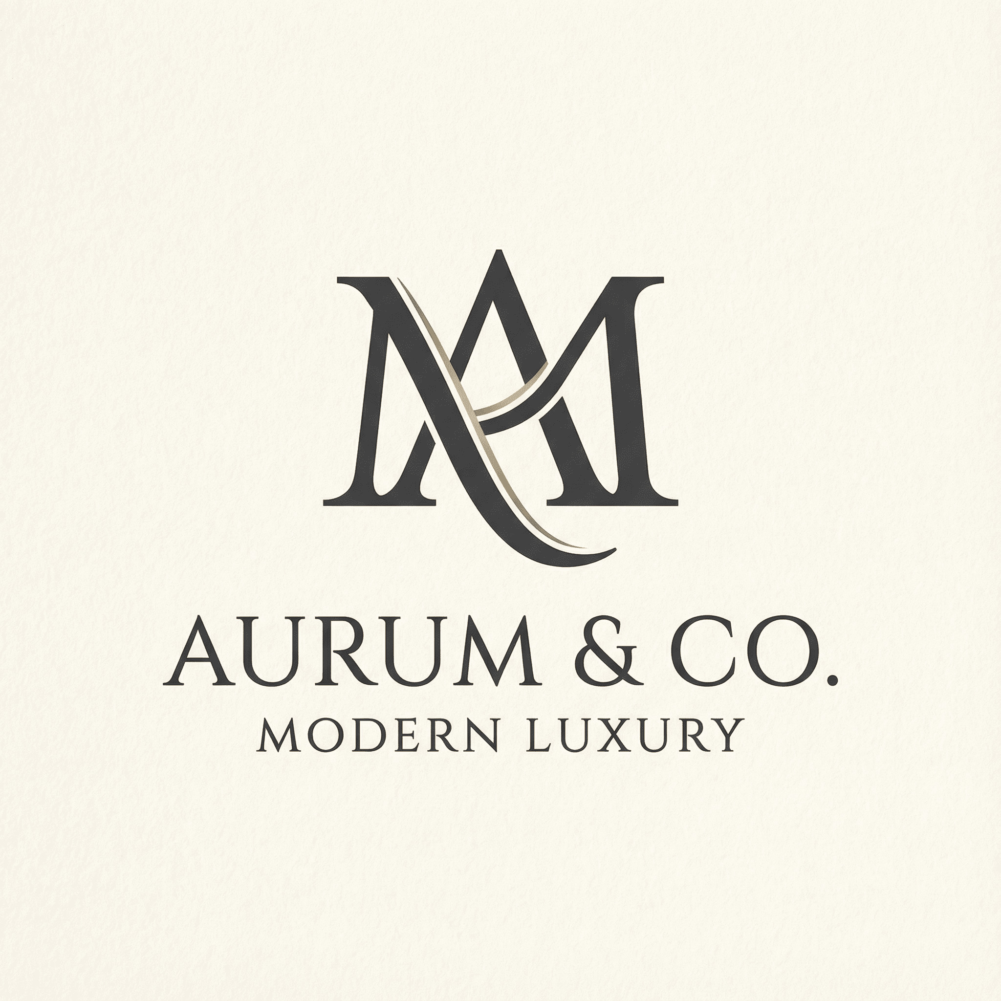 Premium minimal logo with serif typography AI-generated design