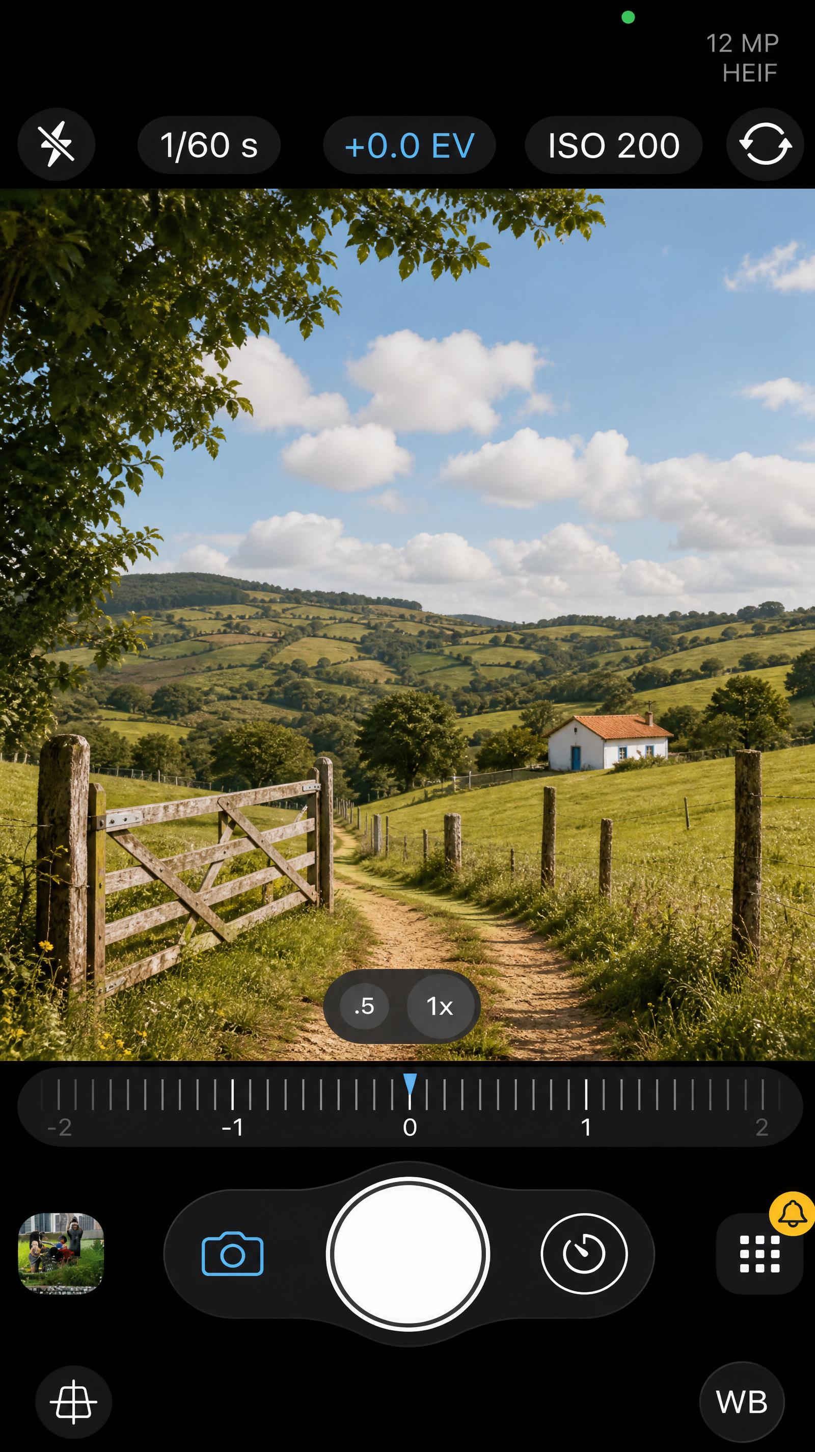 ProCamera control manual en iPhone