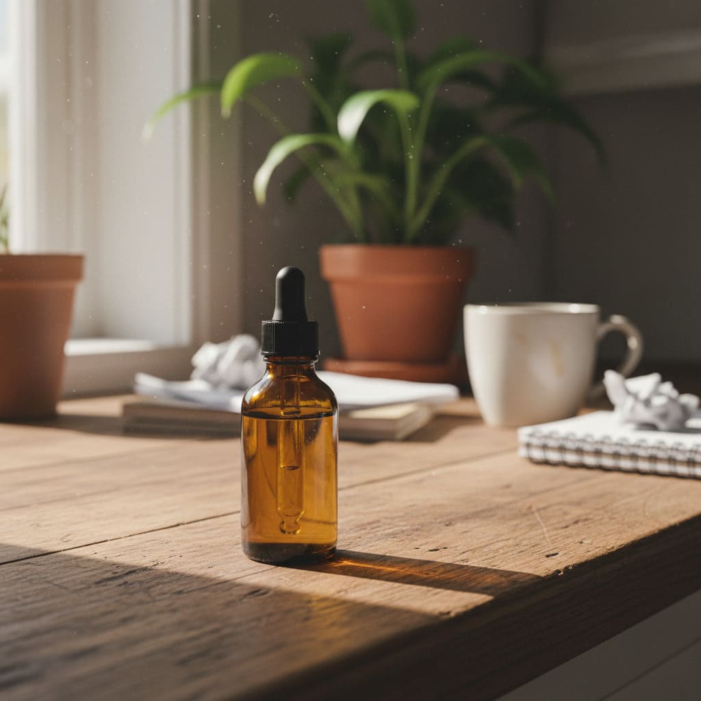 Product photo before AI background removal, showing an everyday object on a cluttered kitchen counter