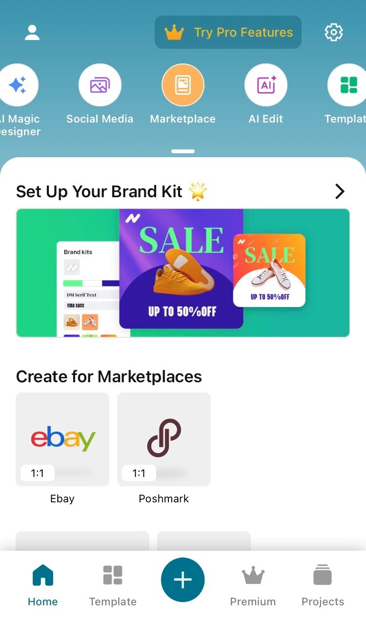 product background changing UI of Promeo applied to a watch product image