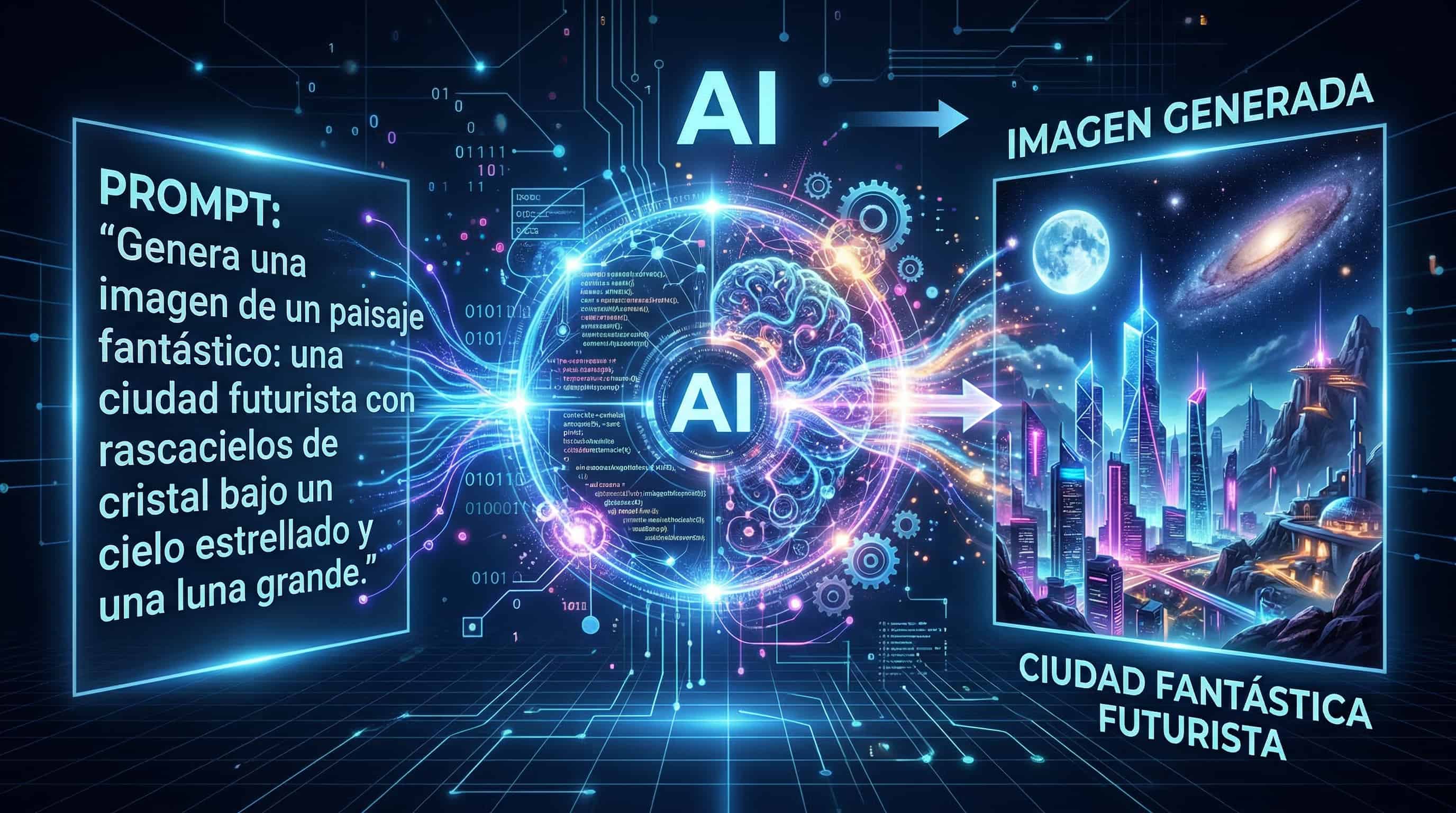 Cómo un prompt IA se convierte en imagen