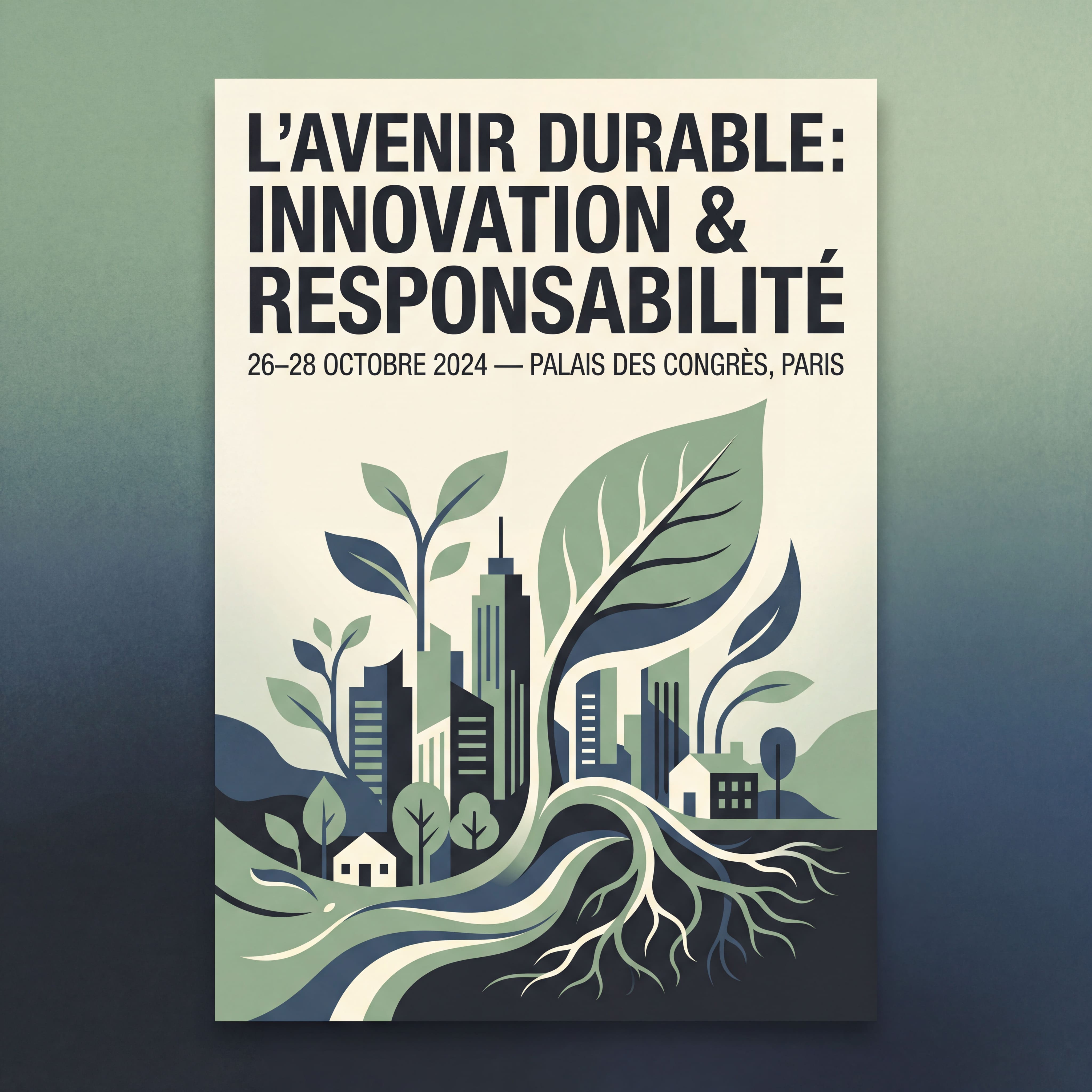 affiche événement professionnelle générée avec prompt ChatGPT