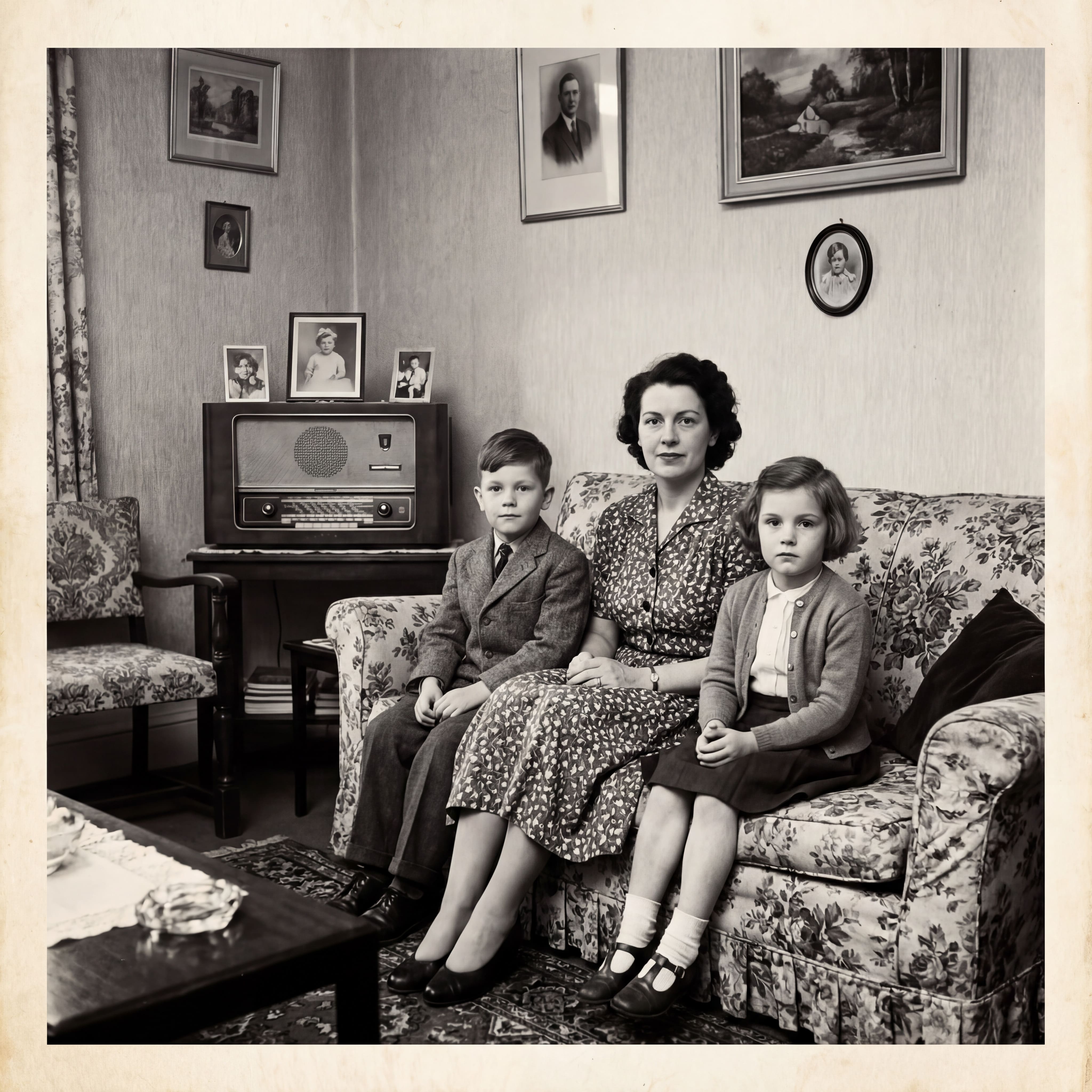 Photo originale en noir et blanc avant colorisation