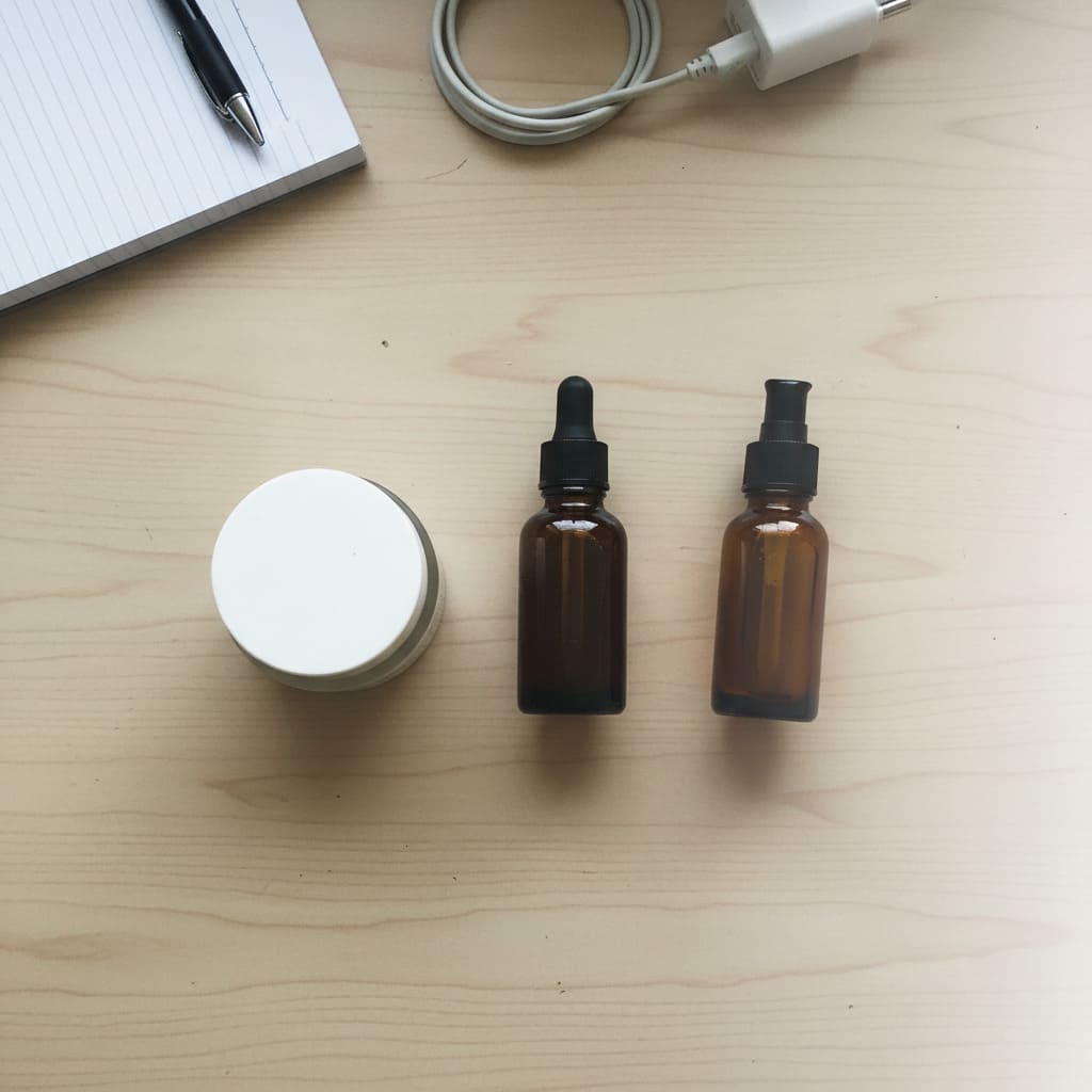 Produits originaux avant mise en scène flat lay